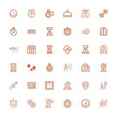Editable 36 stopwatch icons for web and mobile