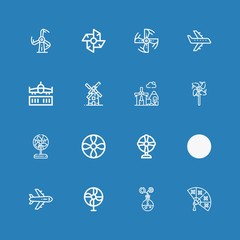 Editable 16 turbine icons for web and mobile