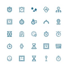 Editable 25 hour icons for web and mobile