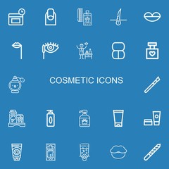 Editable 22 cosmetic icons for web and mobile