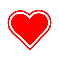 Heart icon. Simple heart, love logo. The iconic sign of love. Heart icon vector, Love Heart, isolated Heart icon vector on a red background. Heart icon art. Eps heart icon. Heart icon Image. Heart ico