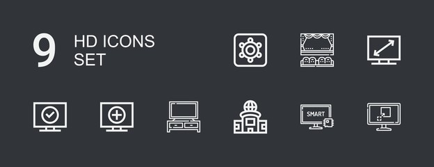 Editable 9 hd icons for web and mobile
