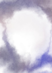 Abstract colorful watercolor on white background. Digital art painting.