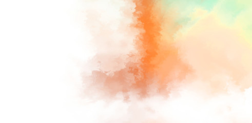 Fototapeta premium Abstract colorful watercolor on white background. Digital art painting.