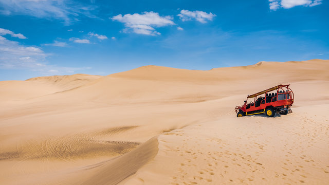 dune buggy in the sand dunes