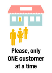 Restrictive measures for entering stores during corona virus