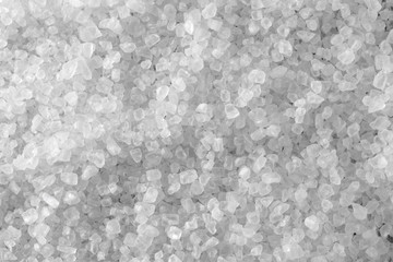 Coarse sea salt, texture or background, top view.