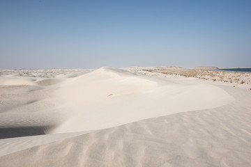 Fototapeta na wymiar Oman The desert dunes of Wahiba Sands