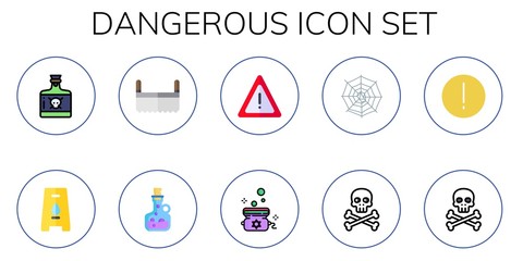dangerous icon set