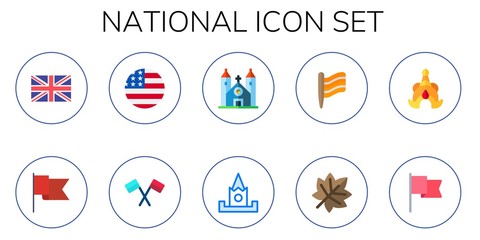 Fototapeta premium national icon set
