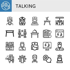 talking icon set