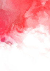 Abstract colorful watercolor on white background. Digital art painting.