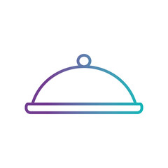 Isolated platter gradient style icon vector design
