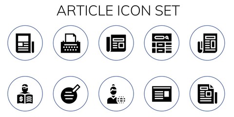 article icon set