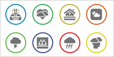 Modern Simple Set of tornado Vector filled Icons