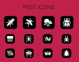 Modern Simple Set of pest Vector filled Icons