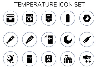 Modern Simple Set of temperature Vector filled Icons