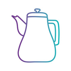 tea or coffee kettle gradient style icon vector design