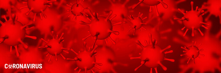 Coronavirus Covid-19, 2019-nKoV. 3d illustration of virus unit. World pandemic concept. Vector illustration