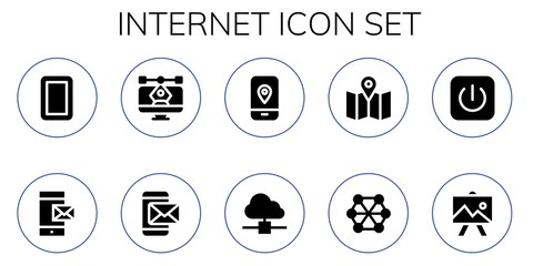 internet icon set