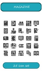 magazine icon set