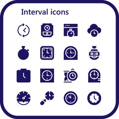 Modern Simple Set of interval Vector filled Icons