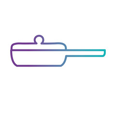 Fototapeta premium Isolated frying pan gradient style icon vector design