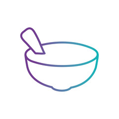 Isolated bowl gradient style icon vector design