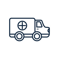 ambulance icon, line style