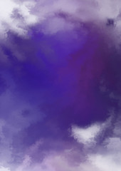 Obraz premium Abstract colorful watercolor on white background. Digital art painting.