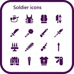 soldier icon set