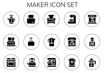 maker icon set