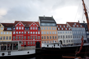 Colorful houses in Copenhagen, Denmark