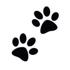 Dog, paw, sign, vector illustration