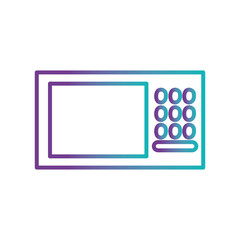 Isolated microwave gradient style icon vector design