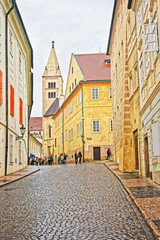 Fototapeta na wymiar St George Basilica at Prague Castle