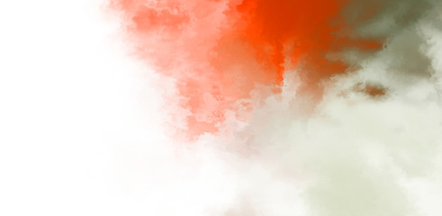 Abstract colorful watercolor on white background. Digital art painting.