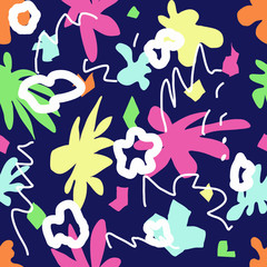 Multicolor abstract seamless pattern