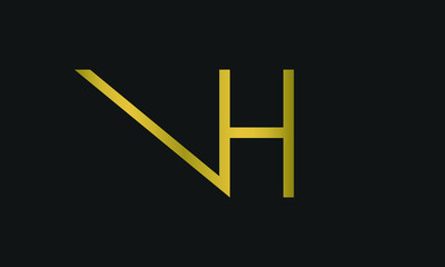 HV, VH Letter Logo Design with Creative Modern Trendy Typography and monogram logo.