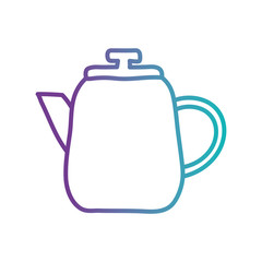 tea or coffee kettle gradient style icon vector design
