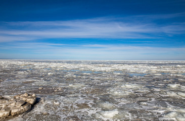 frozen sea and sky