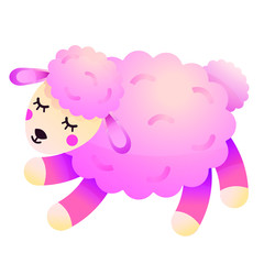 Cute Sheep Vector Illustration. Sleepy Lamb illustration for children product designs. Cute baby animal concept.