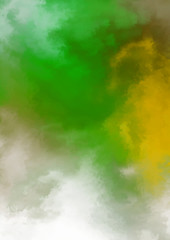 Abstract colorful watercolor on white background. Digital art painting.