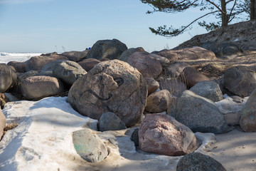 stones on the beach