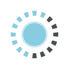 rectangles loading circle flat style icon vector design