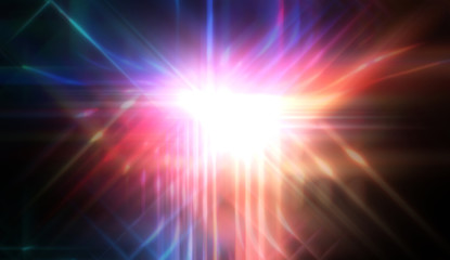 Glowing colorful light flare. Vibrant energy background. Rays of light with ethereal glow. Beautiful wallpaper.