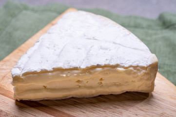 French cheese camembert made from cow milk in Normandy, France