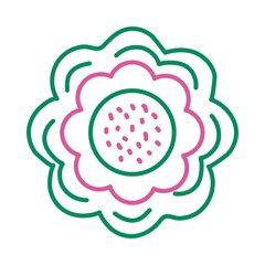 beauty flower line style icon