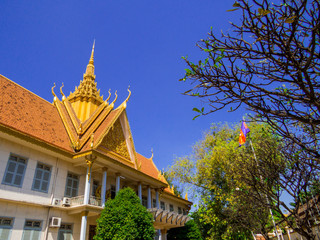 Bun Rany Hun Sen Buddhist Library, Phnom Penh, Cambodia - obrazy, fototapety, plakaty