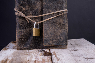 Diary in leather binding completed